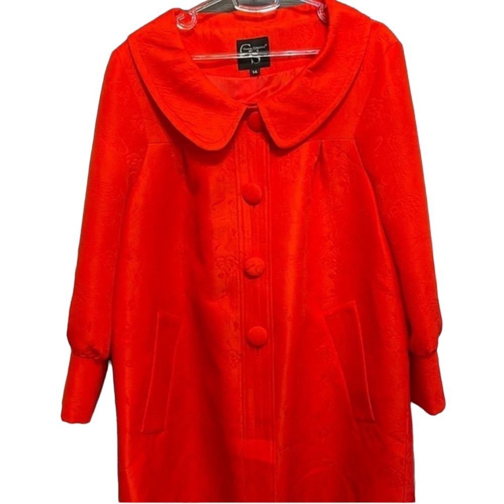 George Simonton Orange Red Lined Spring Jacket Vi… - image 1
